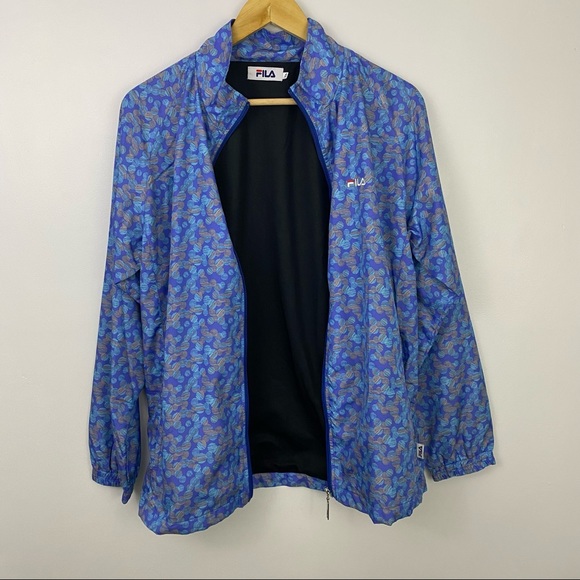 90s Vintage Retro FILA Jacket Blue Zip Up Size M/L - Picture 6 of 17